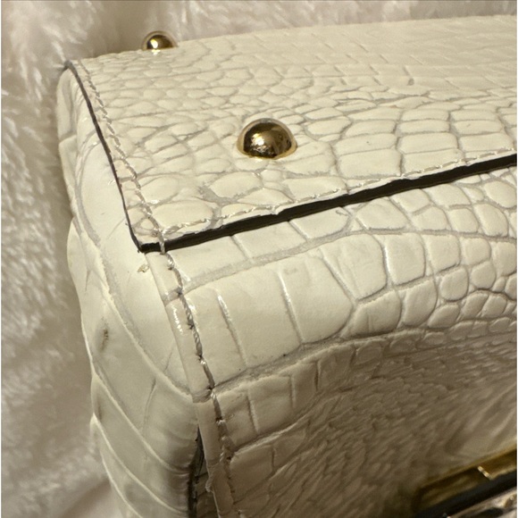 Brahmin Malia Sugar Tri-textured Satchel Handbag - Picture 9 of 16